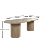 Novéa, table à manger en bois massif – Image 4